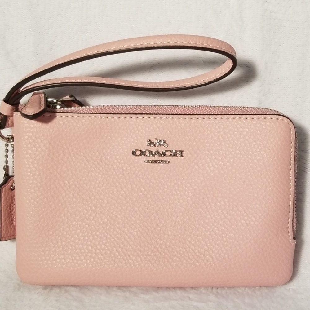 Coach DOUBLE zipper wristlet NWT